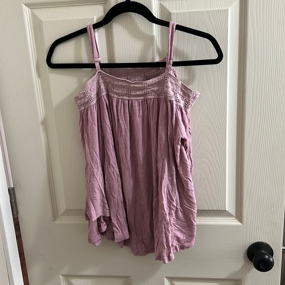 Lavender Off Shoulder Shirt
